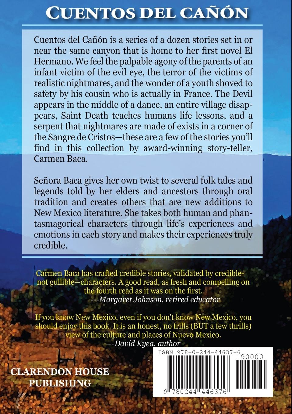 Rückseitencover Cuentos del Cañón