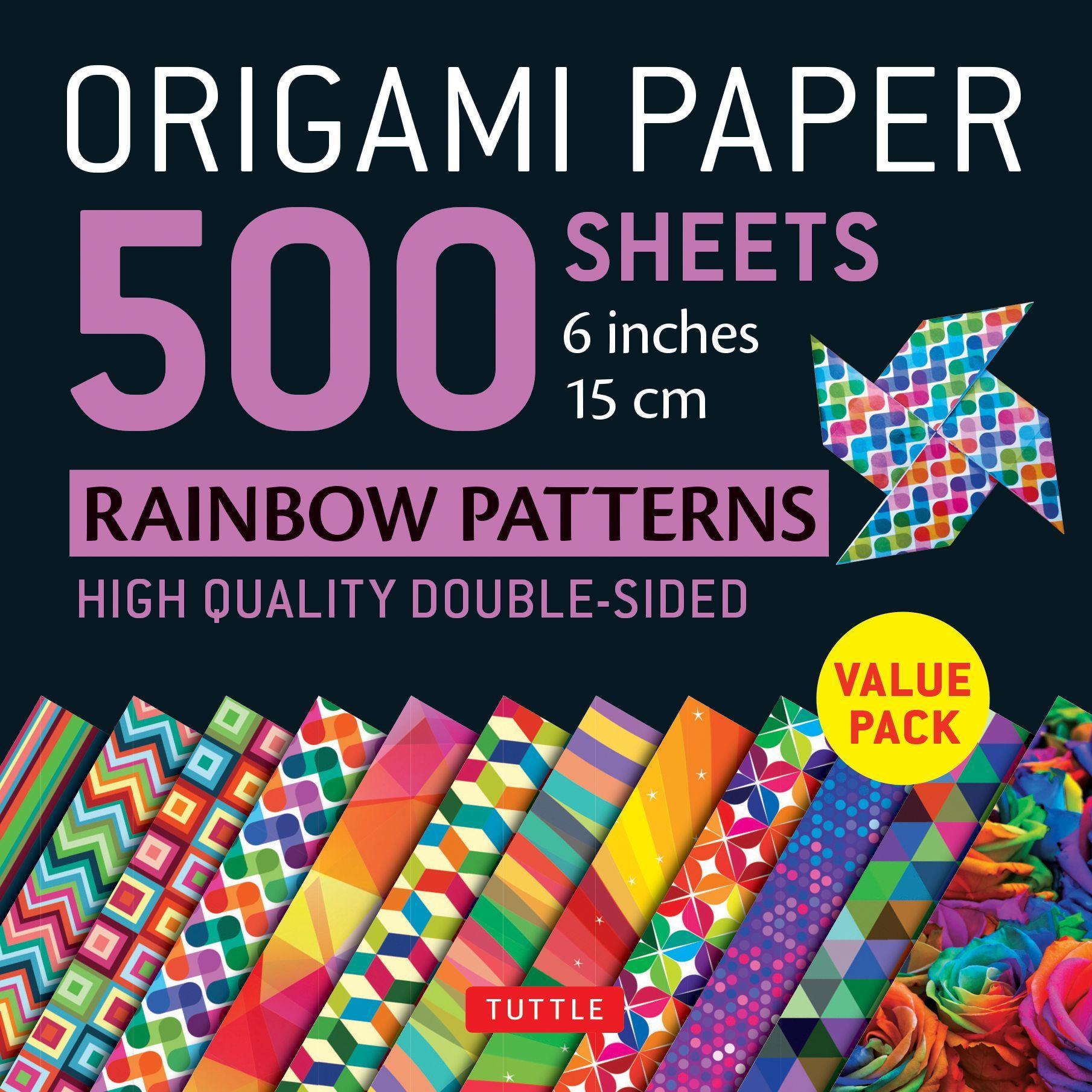 Vorderes Coverbild Origami Paper 500 Sheets Rainbow Patterns 6 (15 CM)