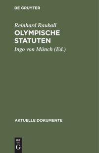 Vorderes Coverbild Olympische Statuten