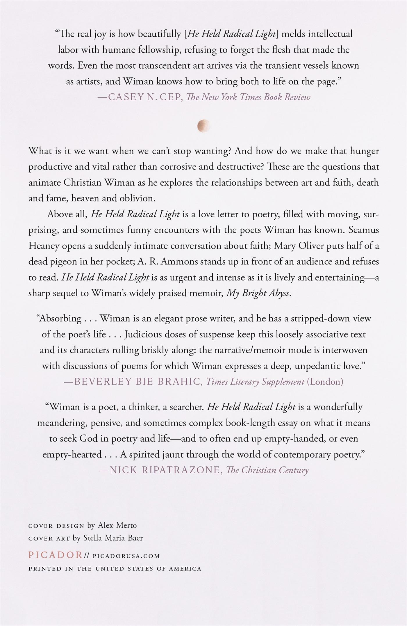 Rückseitencover He Held Radical Light