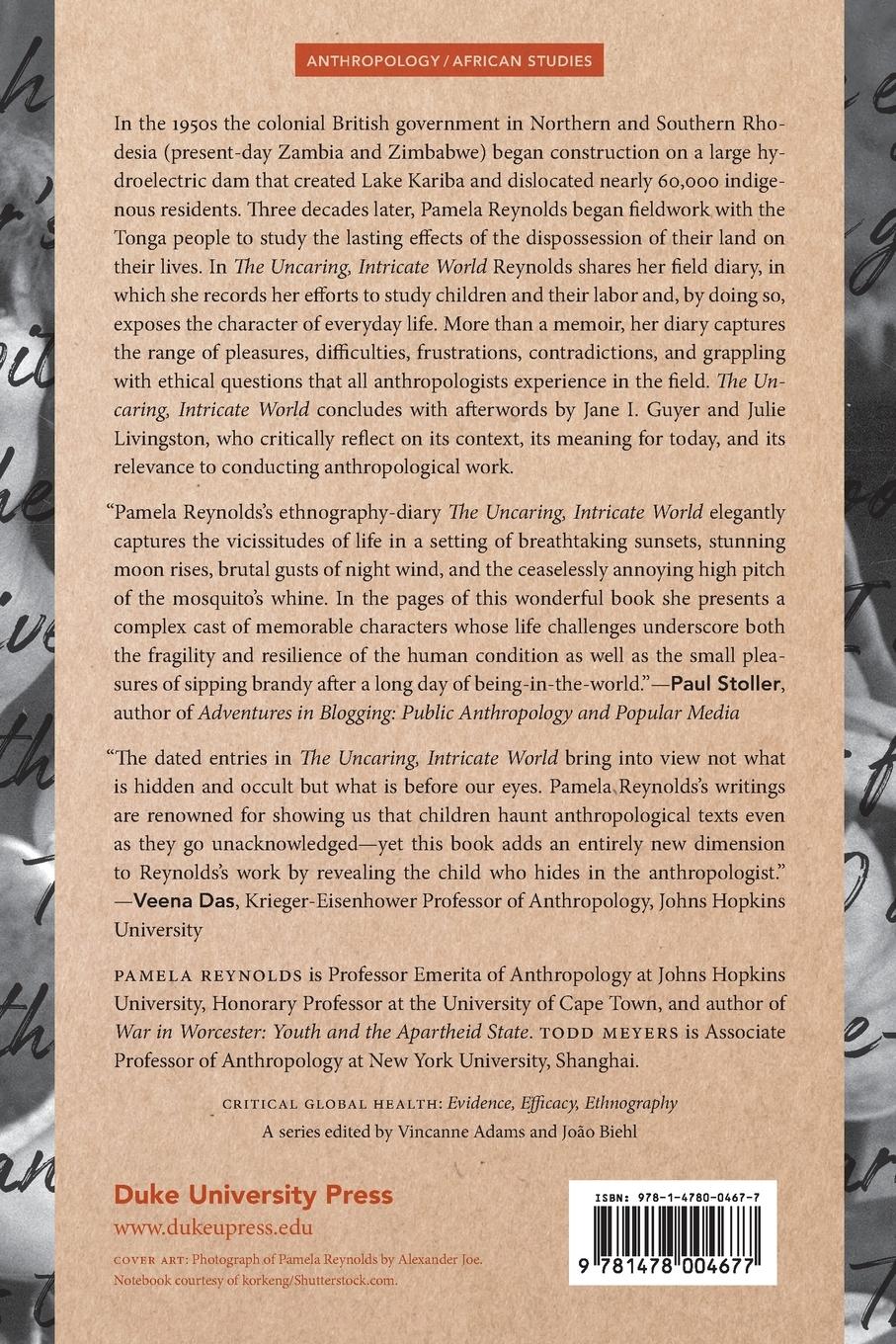 Rückseitencover The Uncaring, Intricate World