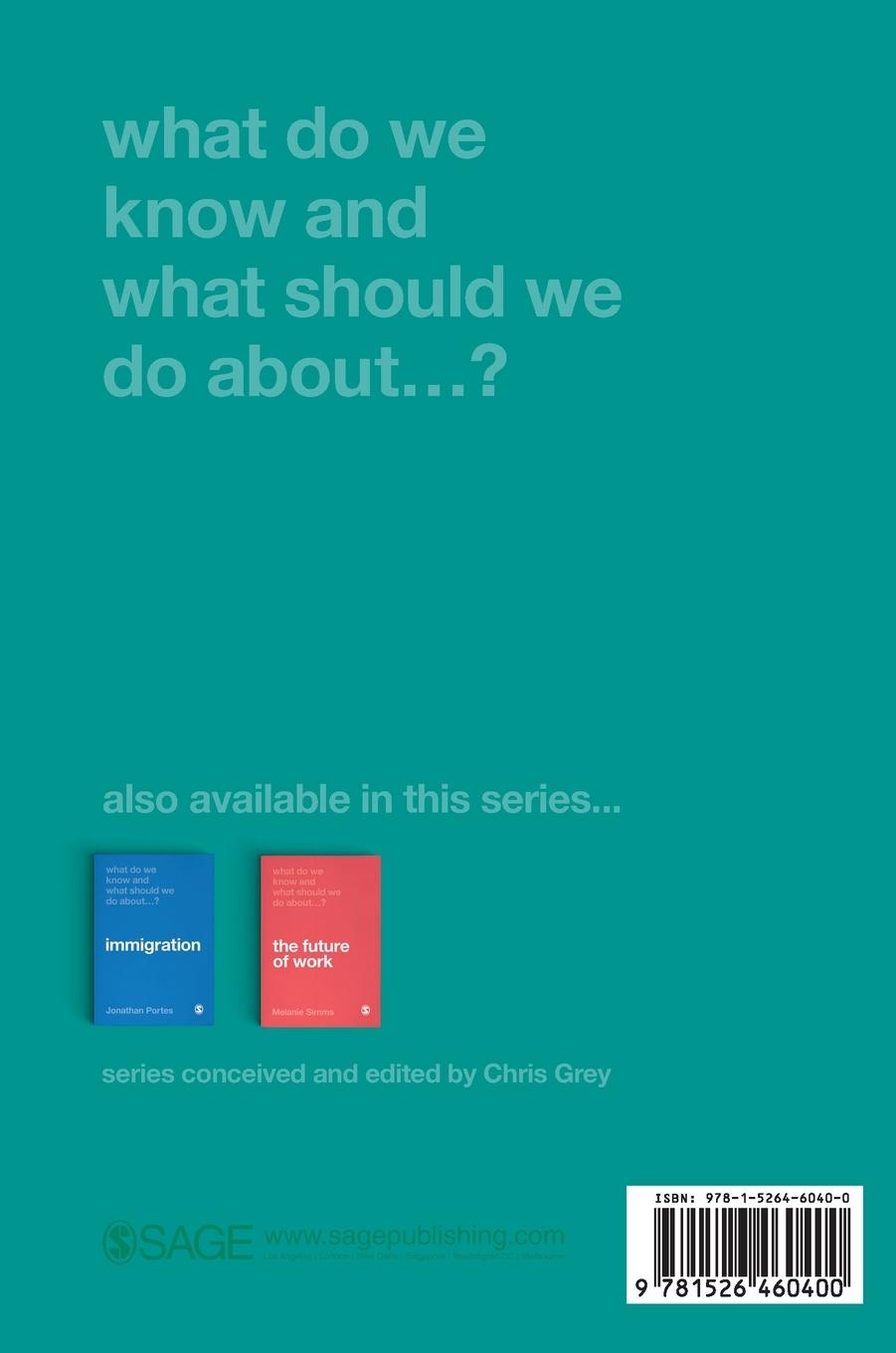 Rückseitencover What Do We Know and What Should We Do About Inequality?