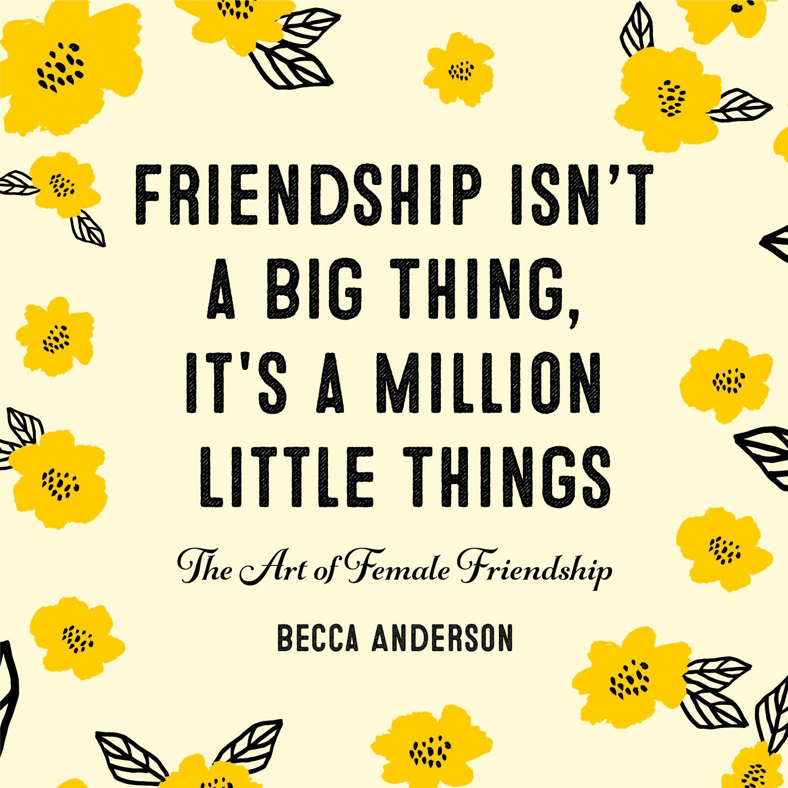 Vorderes Coverbild Friendship Isn't a Big Thing, It's a Million Little Things