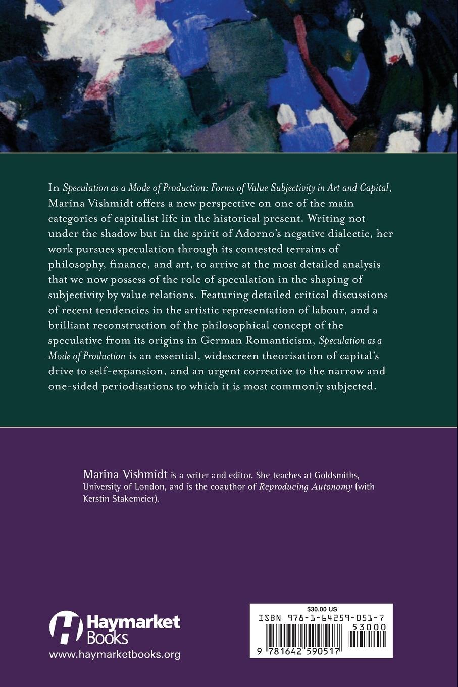 Rückseitencover Speculation as a Mode of Production
