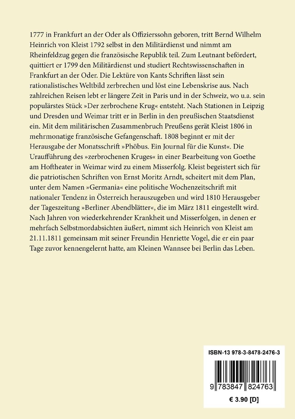 Rückseitencover Der zerbrochene Krug