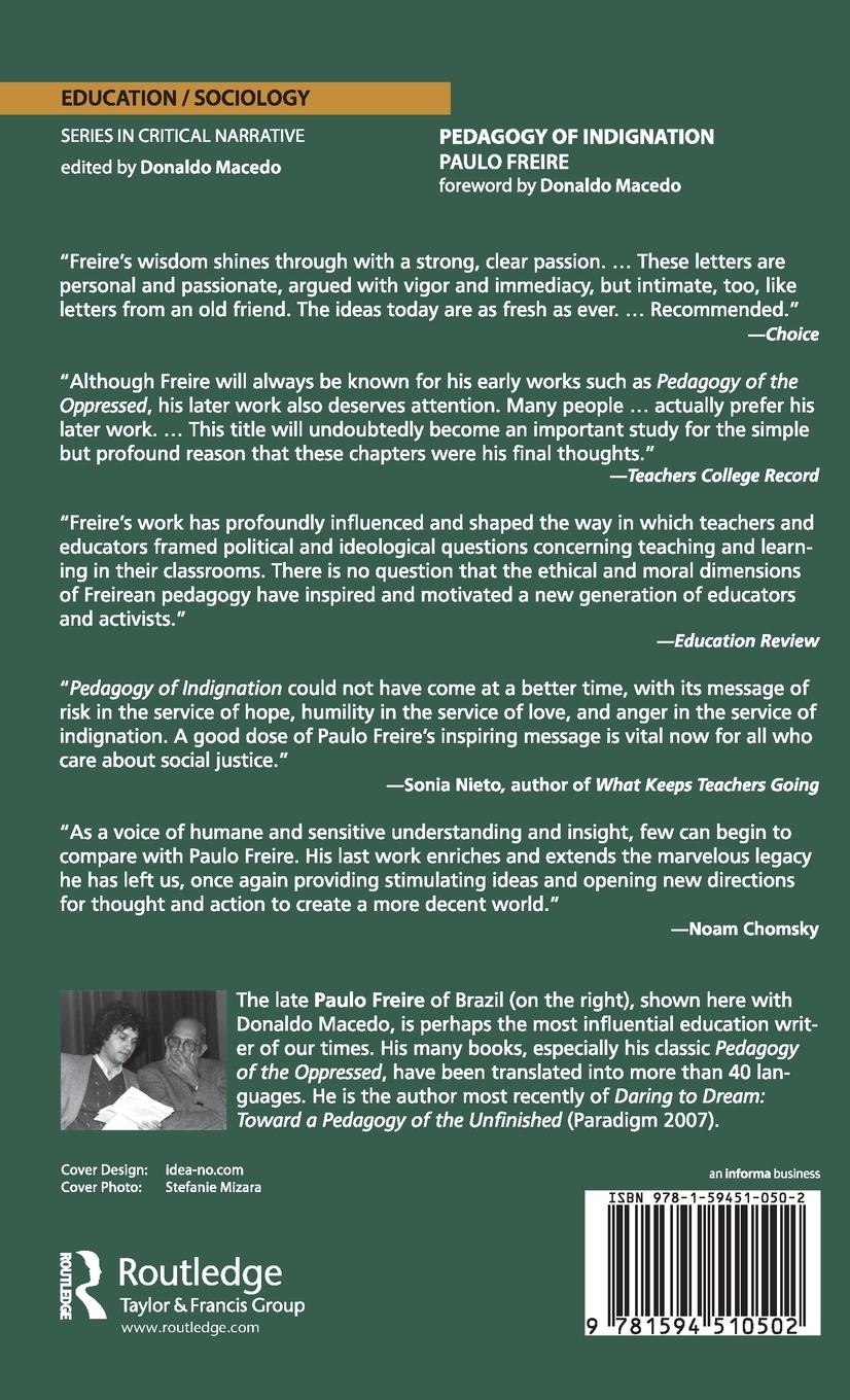 Rückseitencover Pedagogy of Indignation