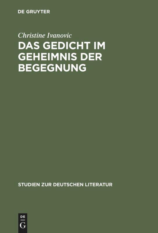 Vorderes Coverbild Das Gedicht im Geheimnis der Begegnung