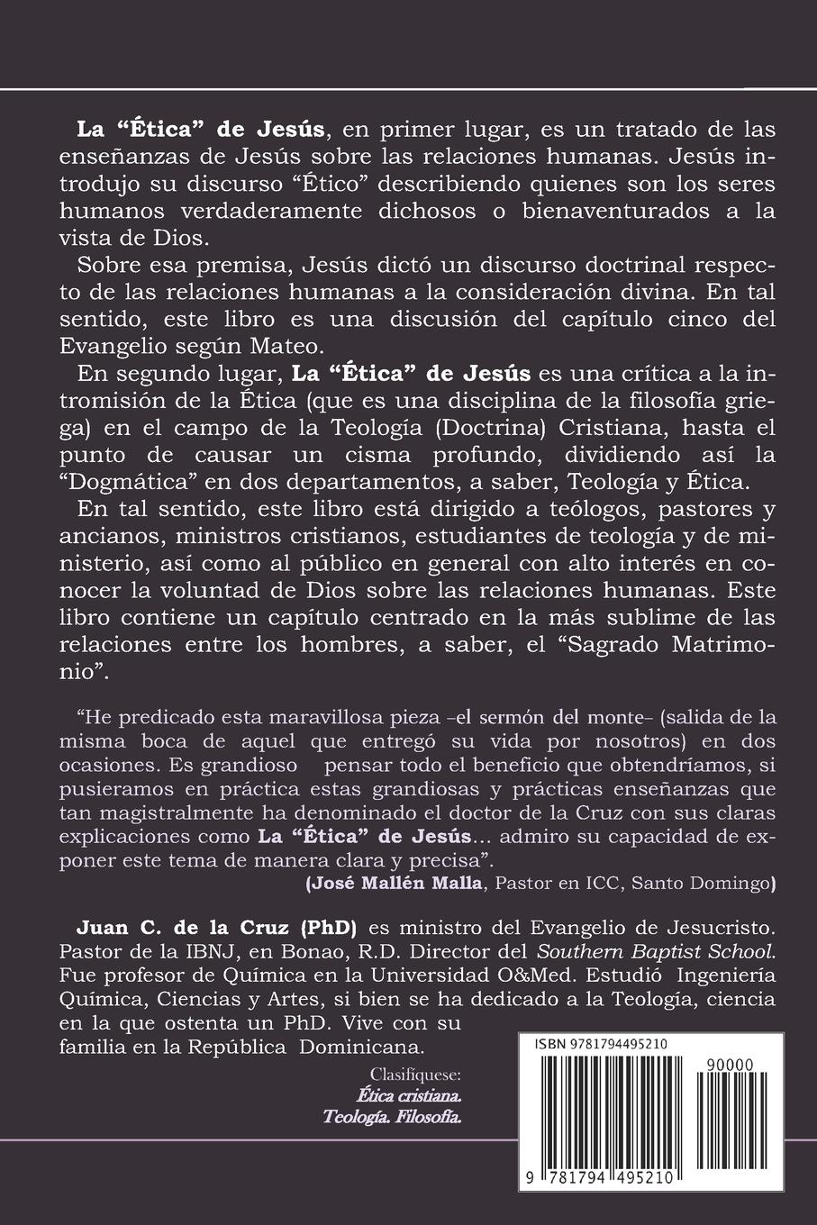 Rückseitencover La "Ética" De JESÚS