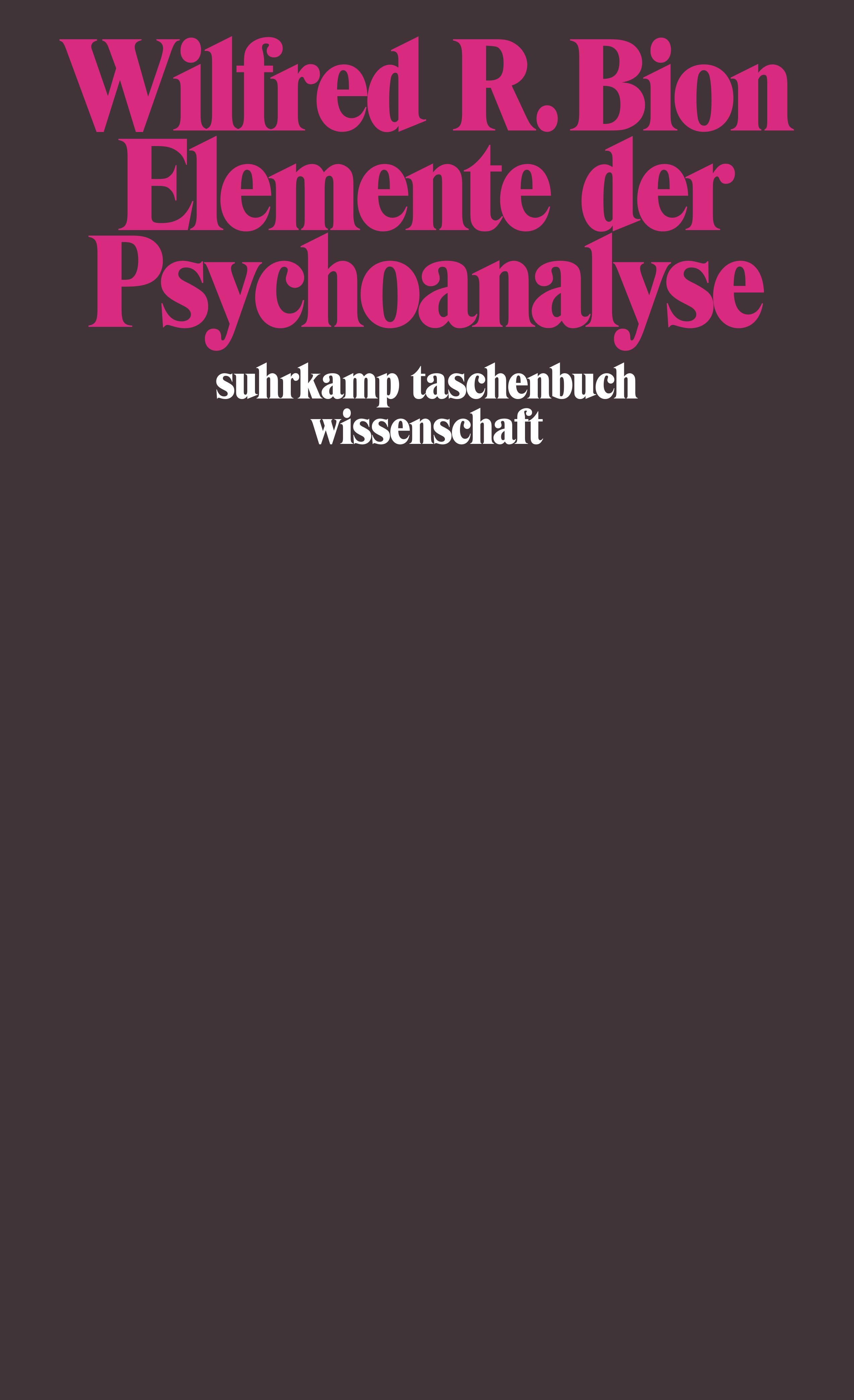 Vorderes Coverbild Elemente der Psychoanalyse