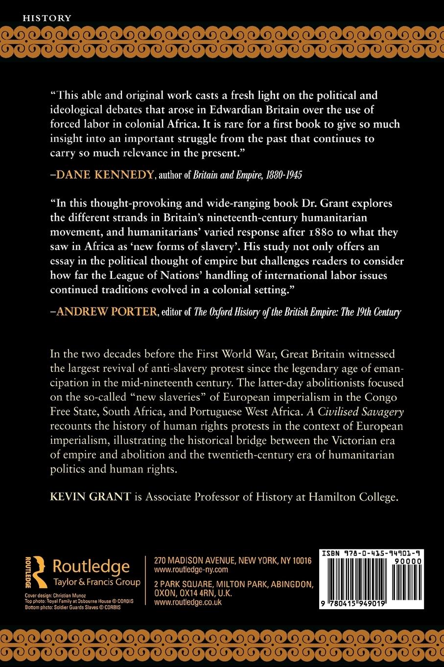 Rückseitencover A Civilised Savagery