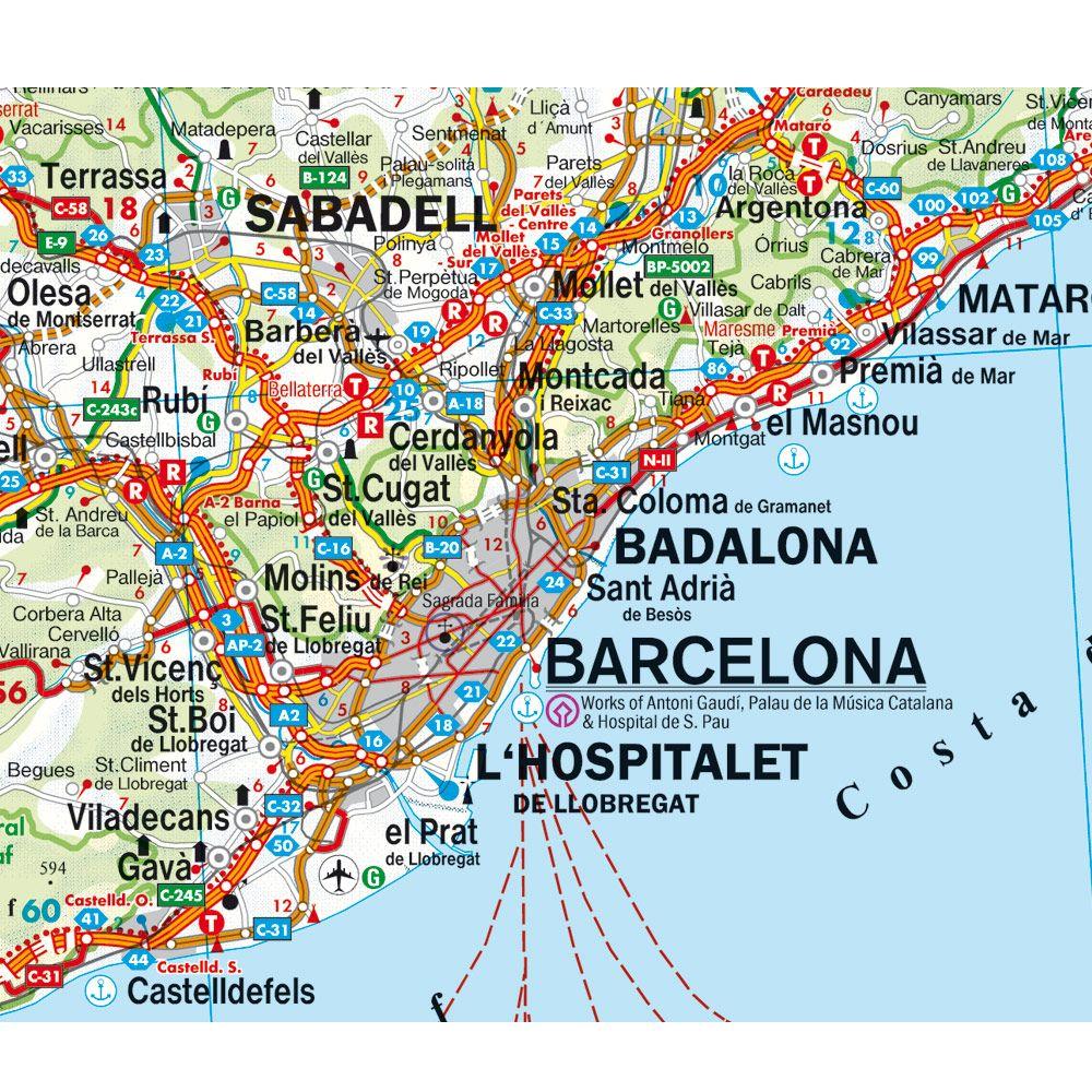 Beispielinhalt (Bild) freytag & berndt Straßenkarte Pyrenäenländer 1:400.000