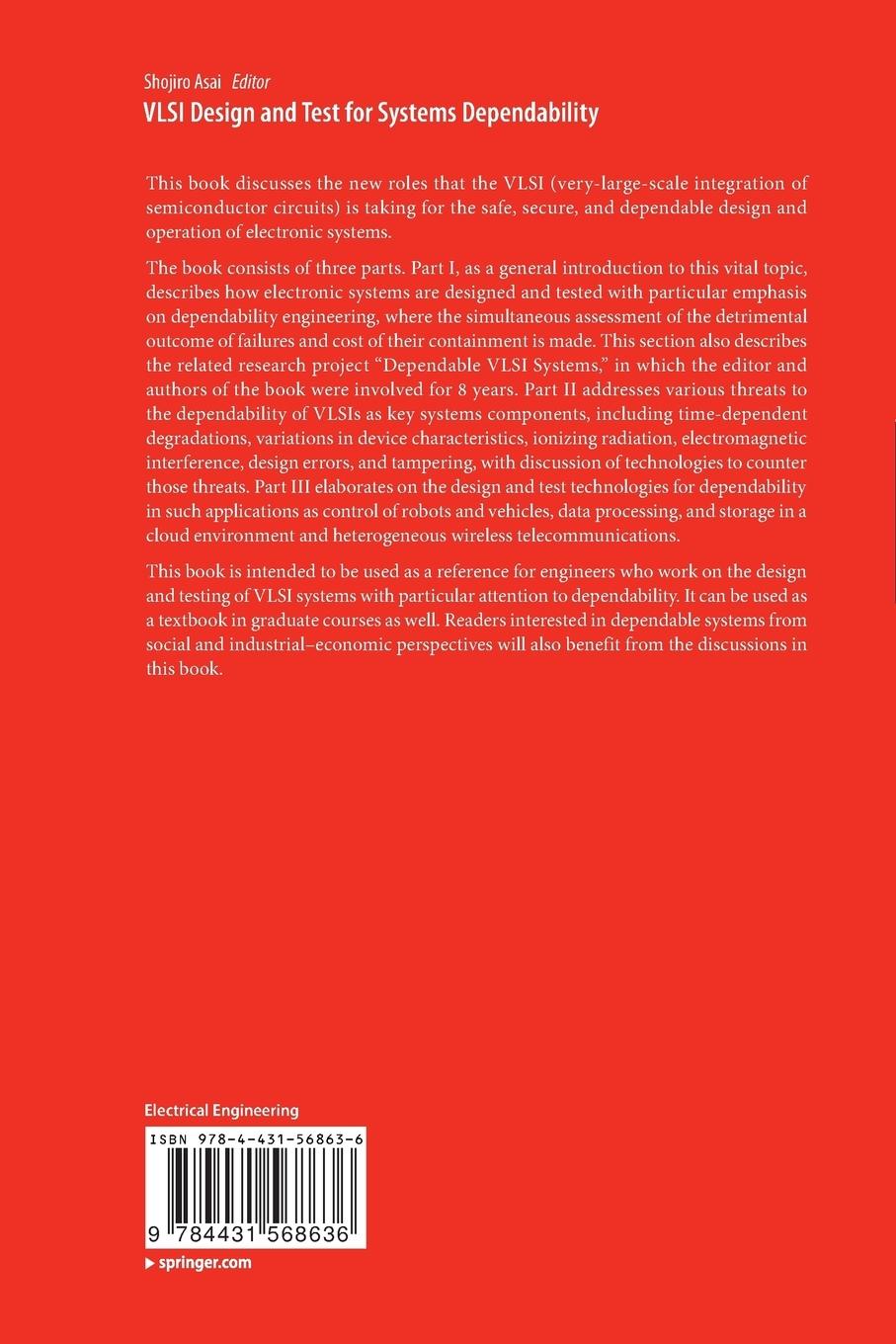 Rückseitencover VLSI Design and Test for Systems Dependability