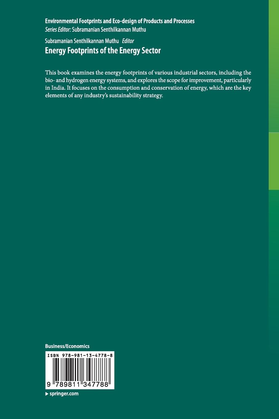 Rückseitencover Energy Footprints of the Energy Sector