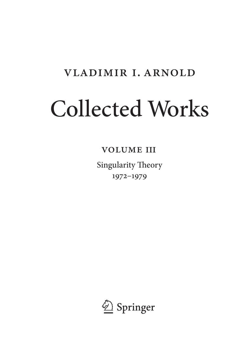 Vorderes Coverbild Vladimir Arnold - Collected Works