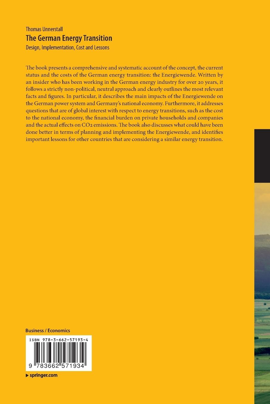 Rückseitencover The German Energy Transition
