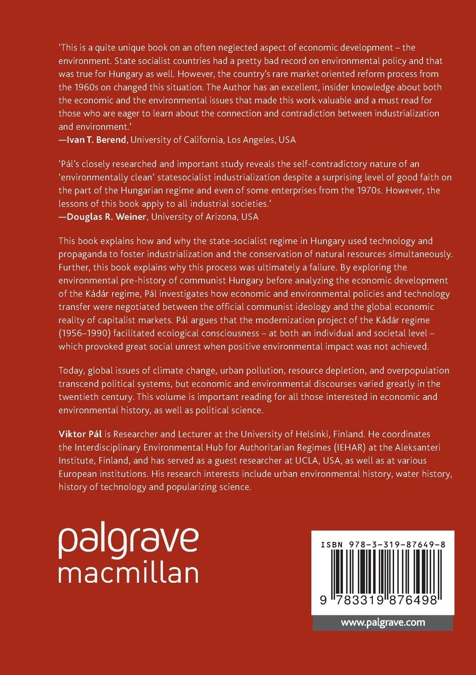 Rückseitencover Technology and the Environment in State-Socialist Hungary