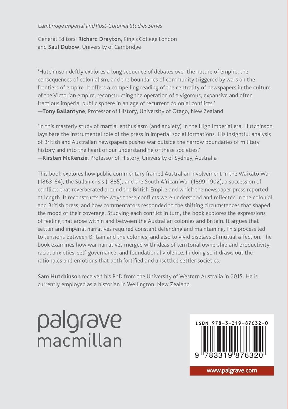 Rückseitencover Settlers, War, and Empire in the Press
