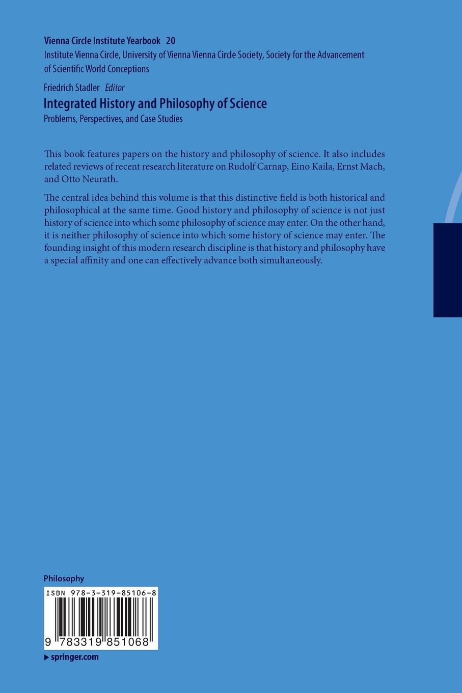 Rückseitencover Integrated History and Philosophy of Science