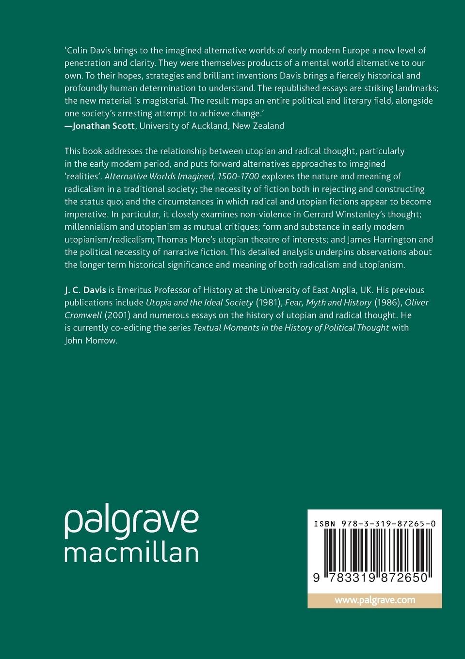 Rückseitencover Alternative Worlds Imagined, 1500-1700