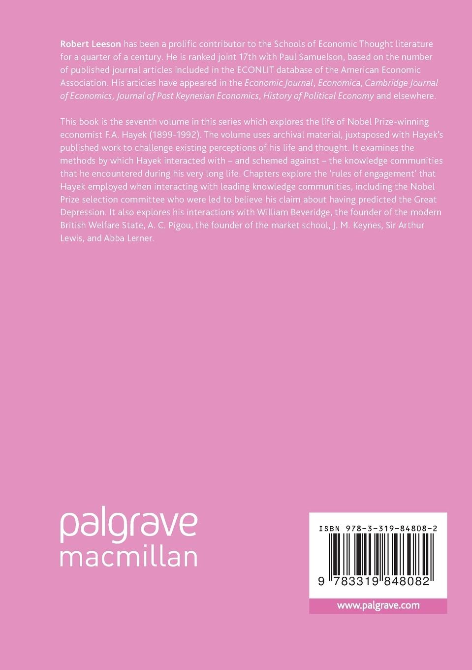 Rückseitencover Hayek: A Collaborative Biography