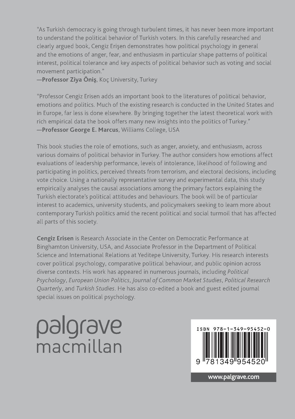 Rückseitencover Political Behavior and the Emotional Citizen