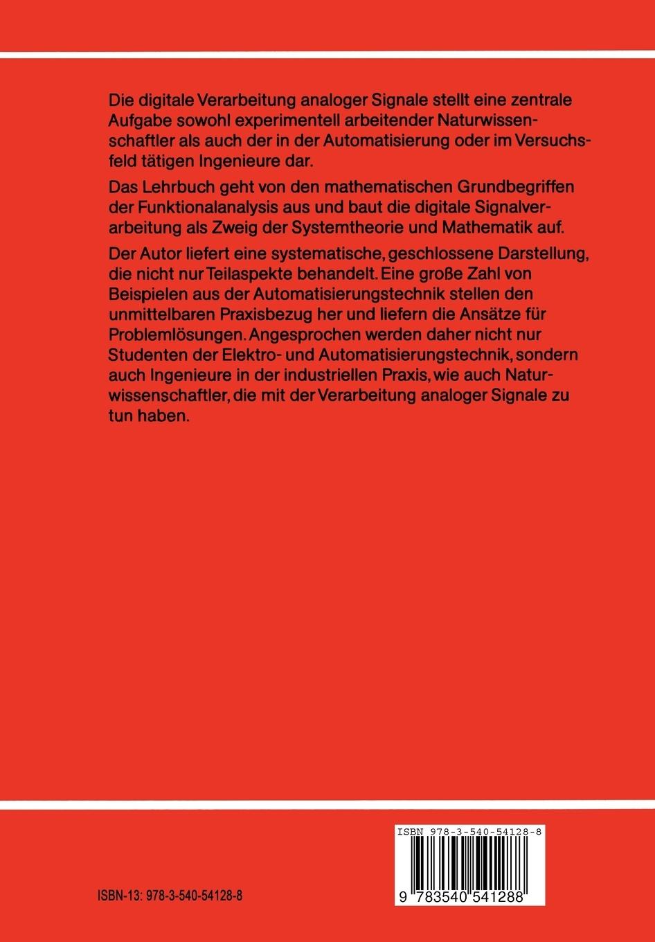 Rückseitencover Digitale Signalverarbeitung