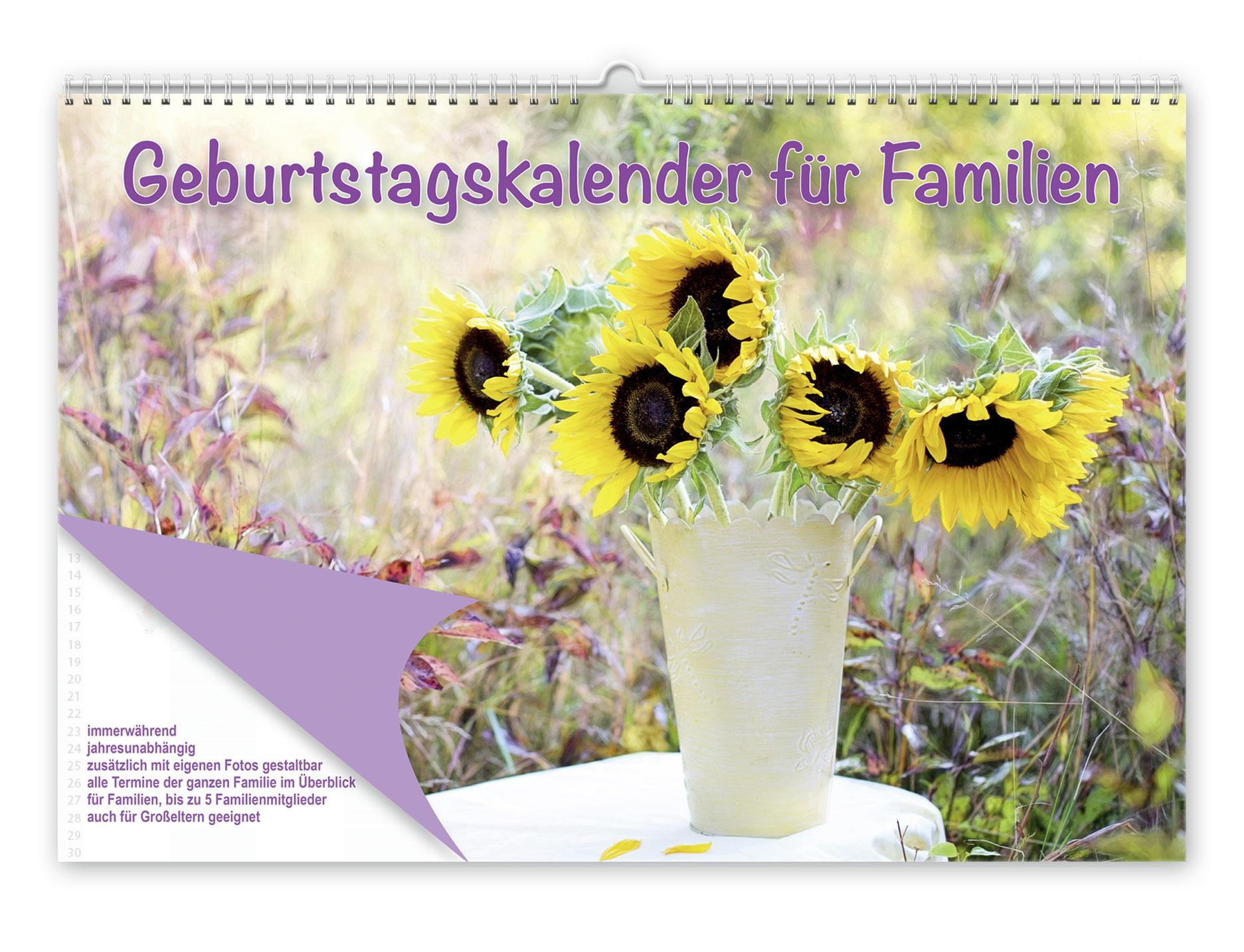 Vorderes Coverbild Geburtstagskalender für Familien