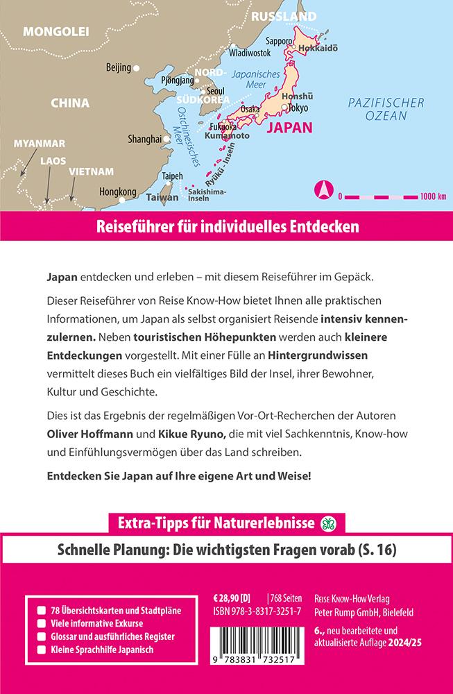 Rückseitencover Reise Know-How Reiseführer Japan