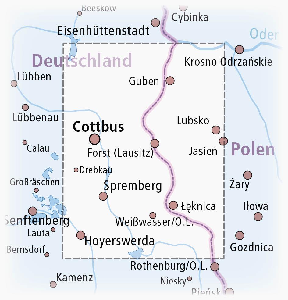 Beispielinhalt (Bild) Spree - Neiße - Cottbus, Fürst-Pückler-Region 1:100 000