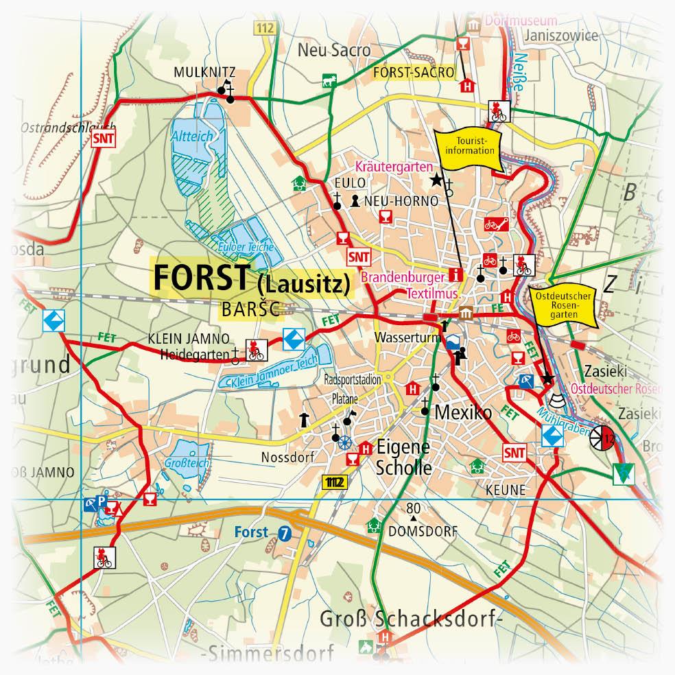 Beispielinhalt (Bild) Spree - Neiße - Cottbus, Fürst-Pückler-Region 1:100 000