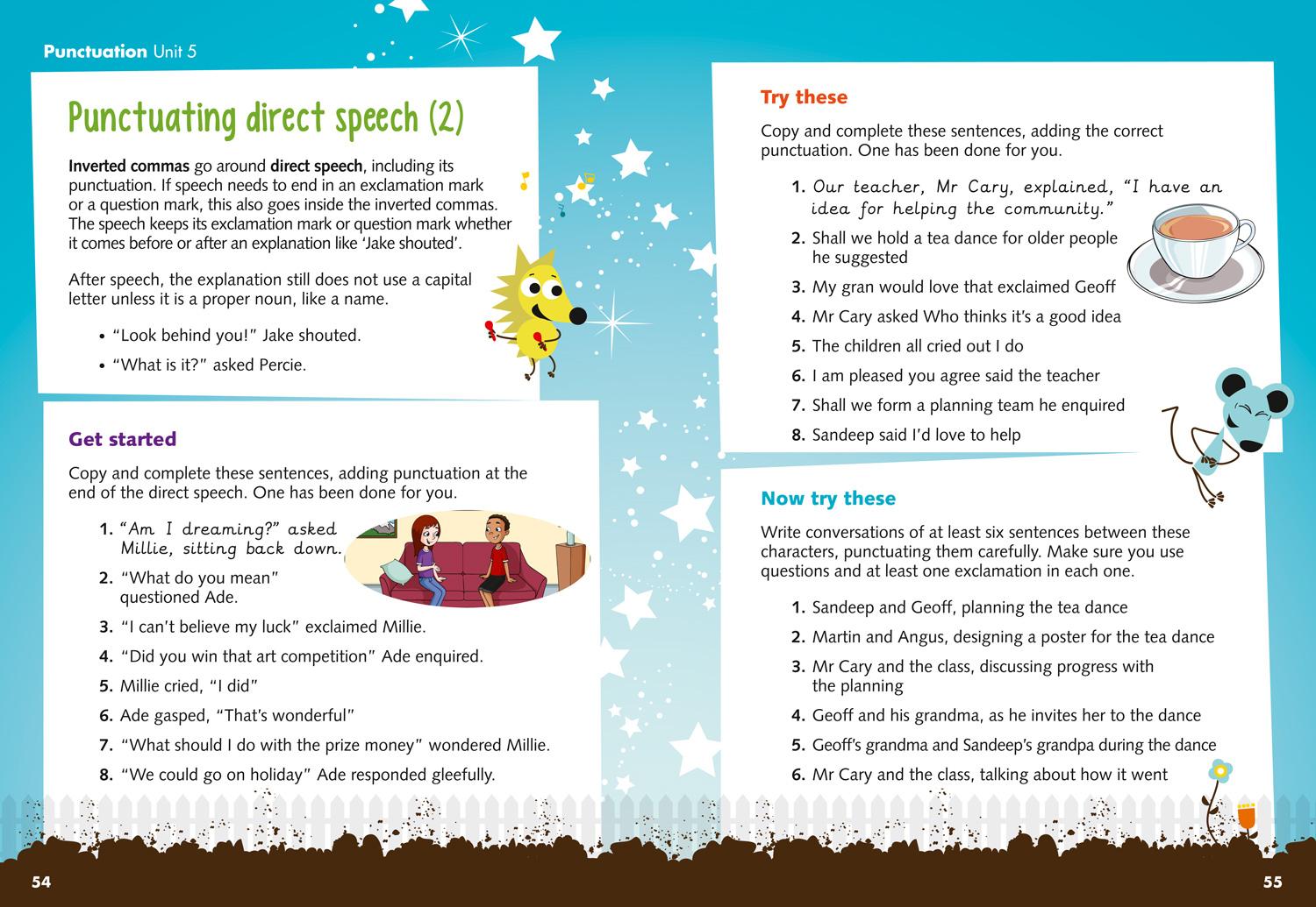 Beispielinhalt (Bild) Vocabulary, Grammar and Punctuation Skills Pupil Book 4