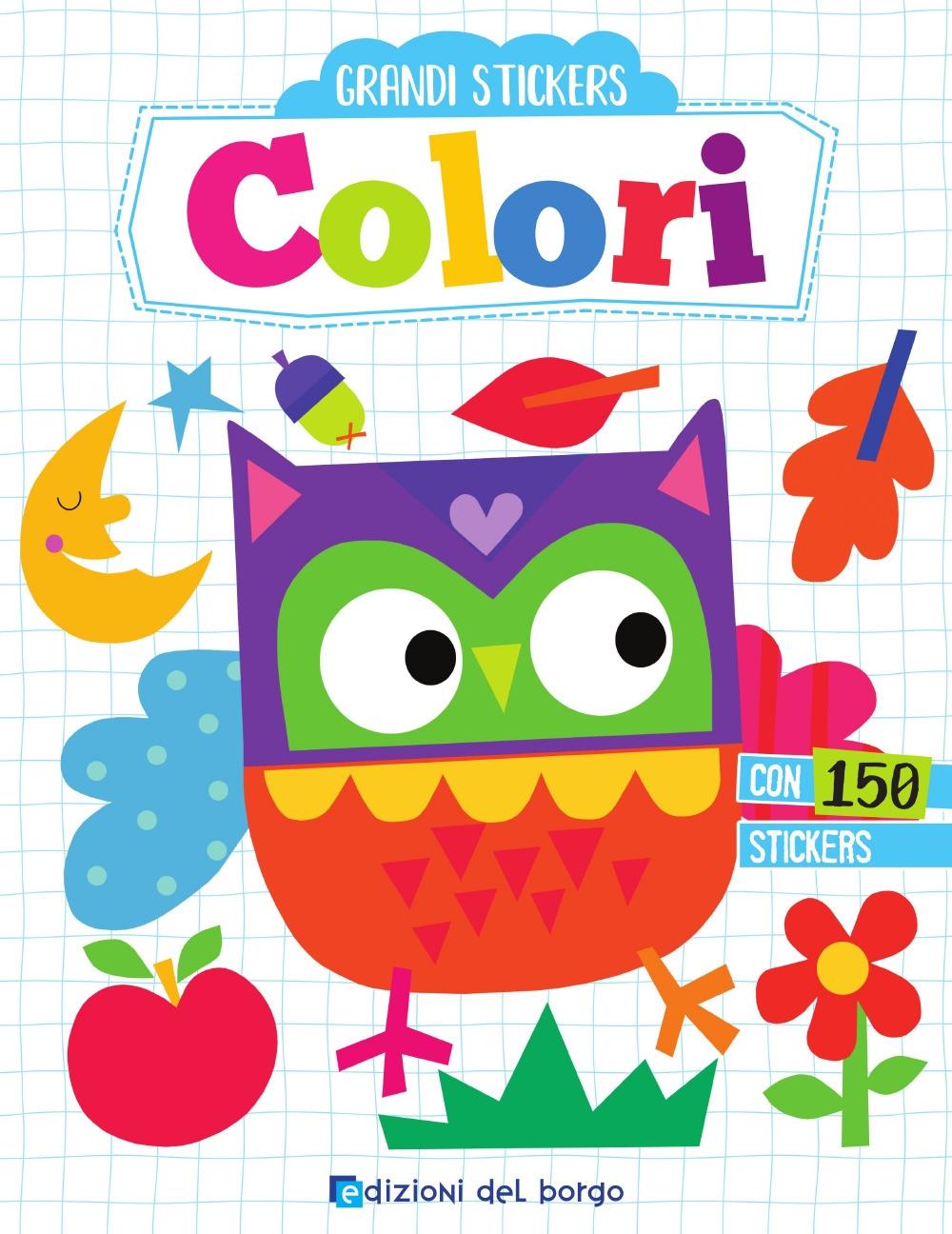 Vorderes Coverbild Colori. Grandi stickers. Con adesivi