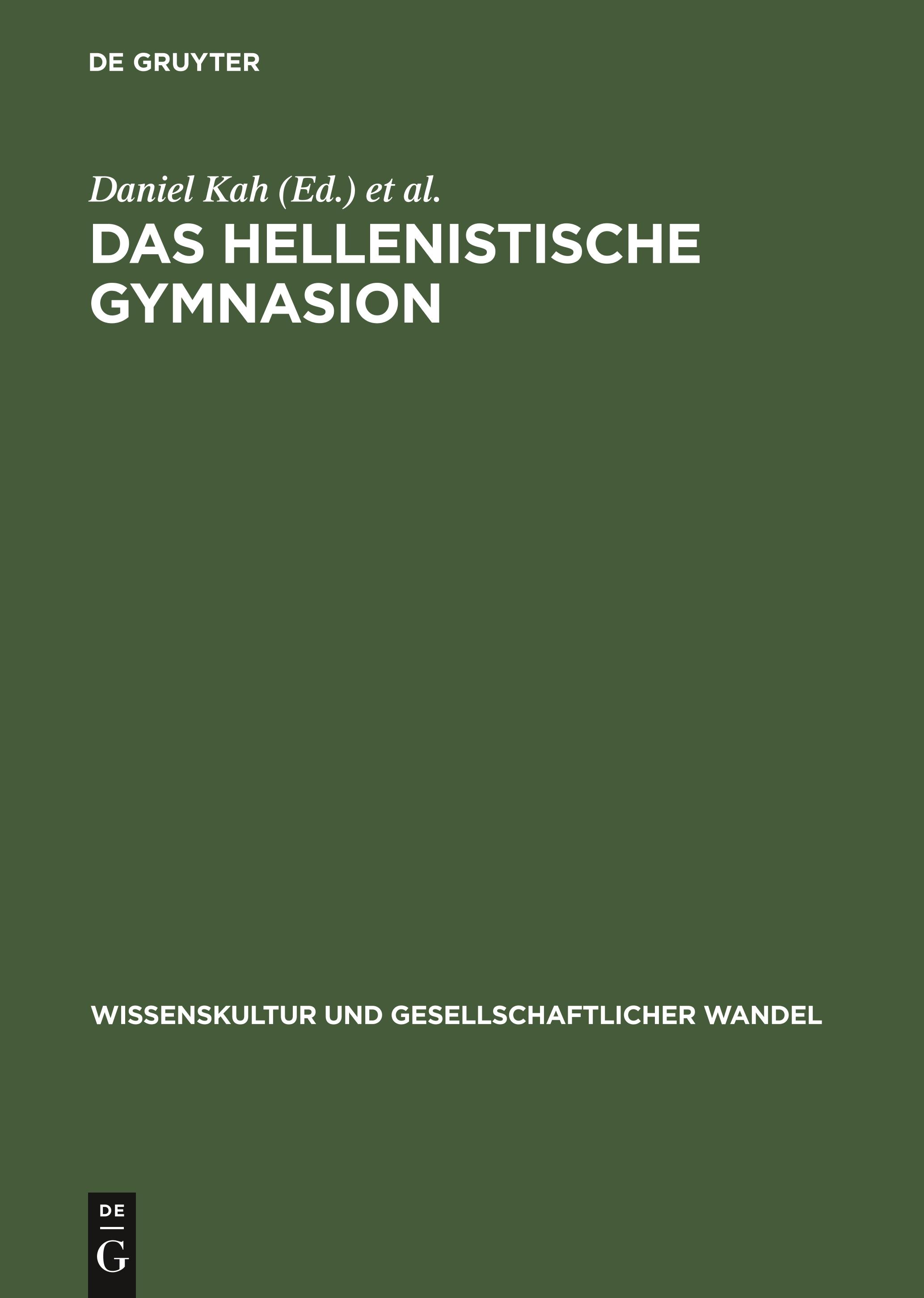 Vorderes Coverbild Das hellenistische Gymnasion