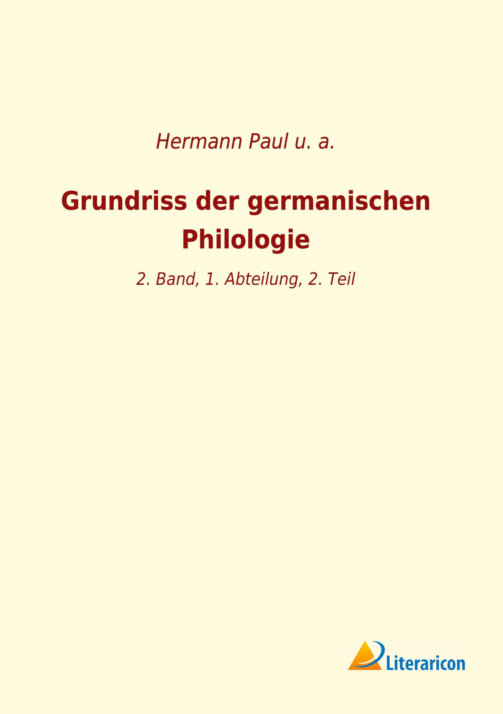Vorderes Coverbild Grundriss der germanischen Philologie