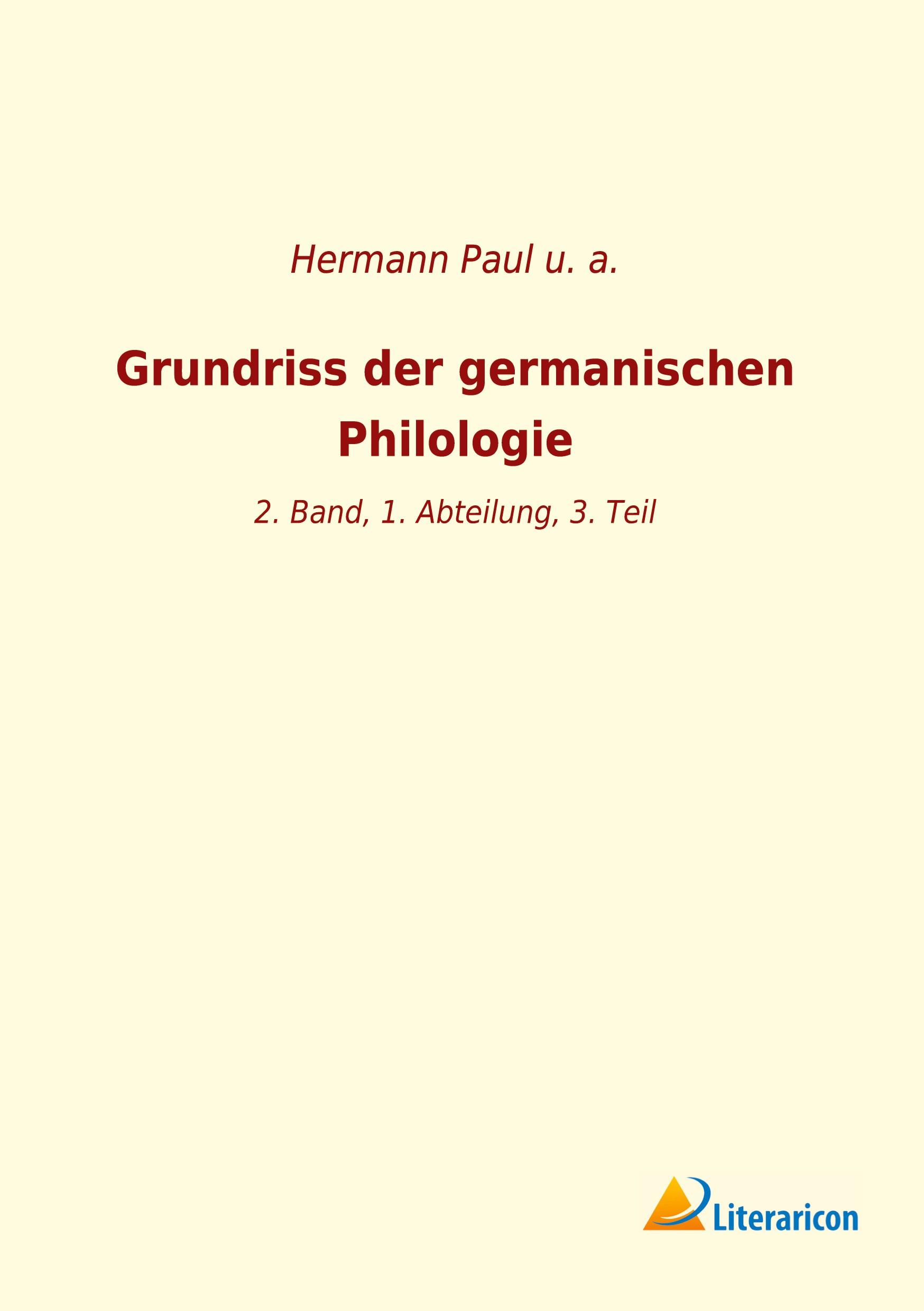 Vorderes Coverbild Grundriss der germanischen Philologie