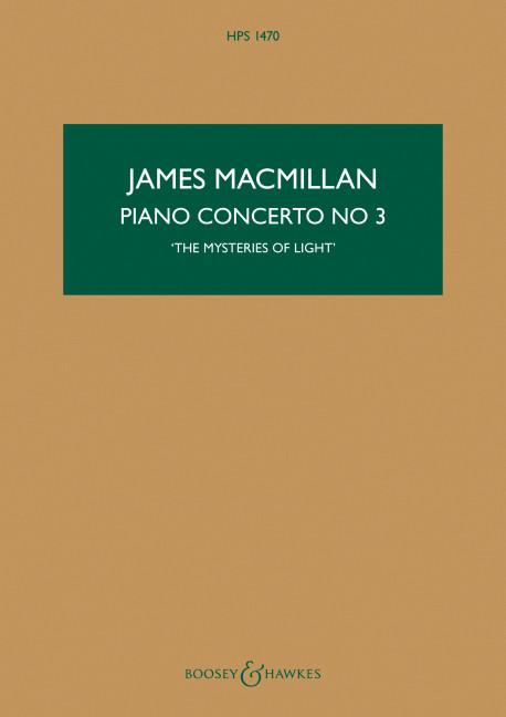 Vorderes Coverbild Piano Concerto No. 3 (the Mysteries of Light): Study Score
