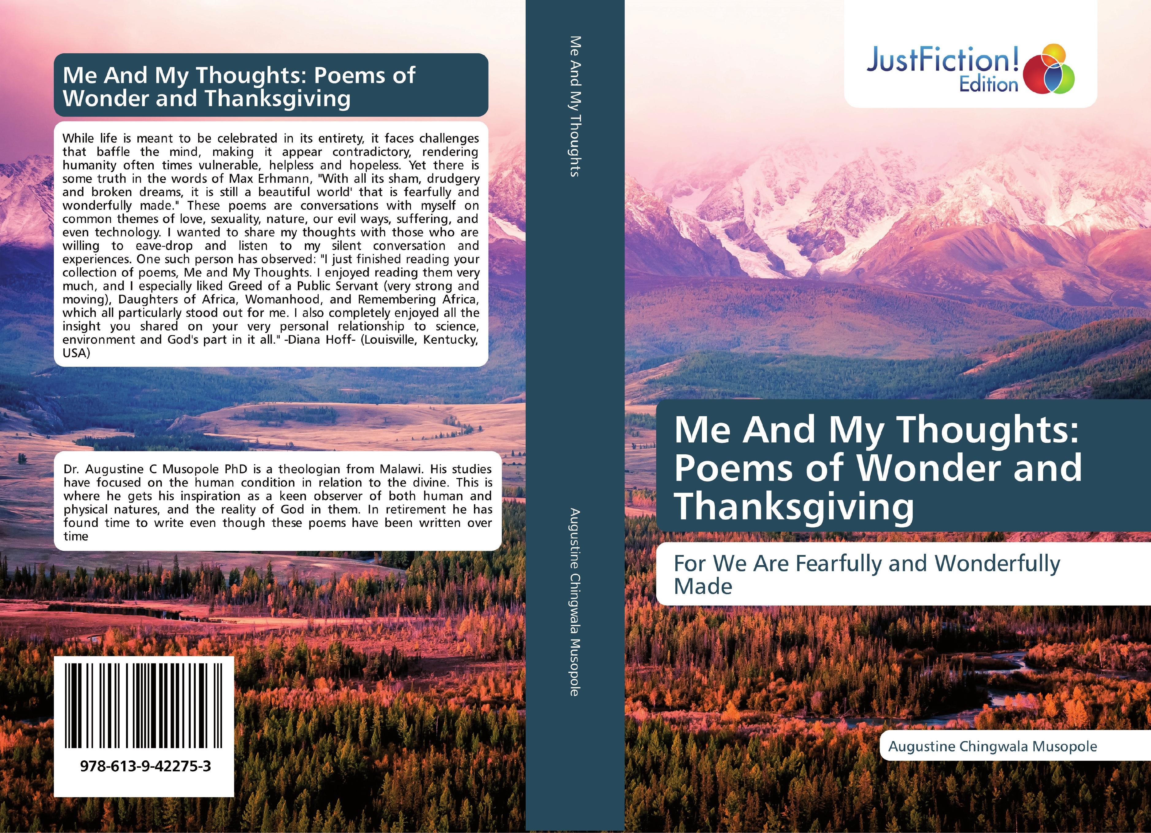 Vorderes Coverbild Me And My Thoughts: Poems of Wonder and Thanksgiving