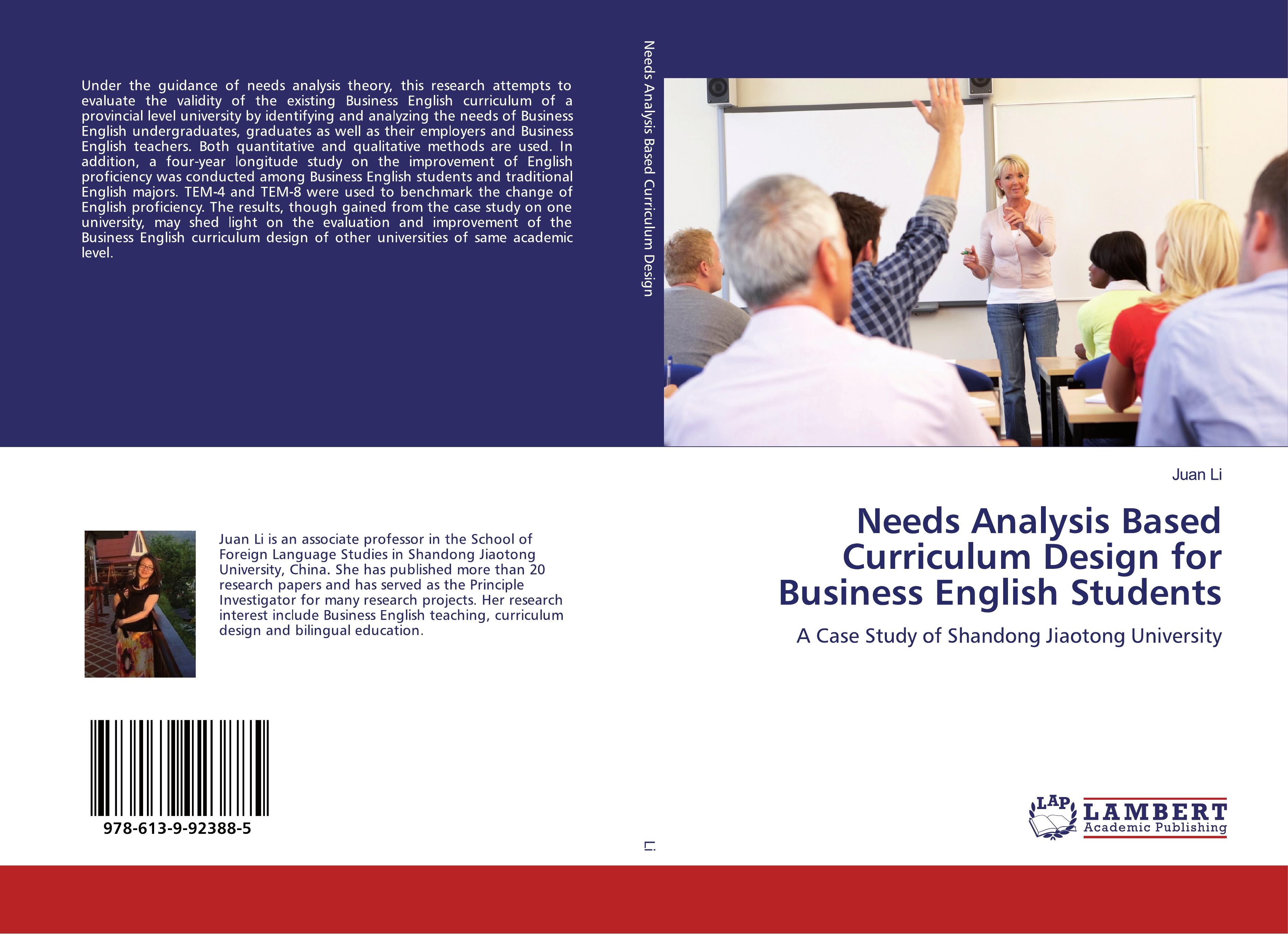 Vorderes Coverbild Needs Analysis Based Curriculum Design for Business English Students