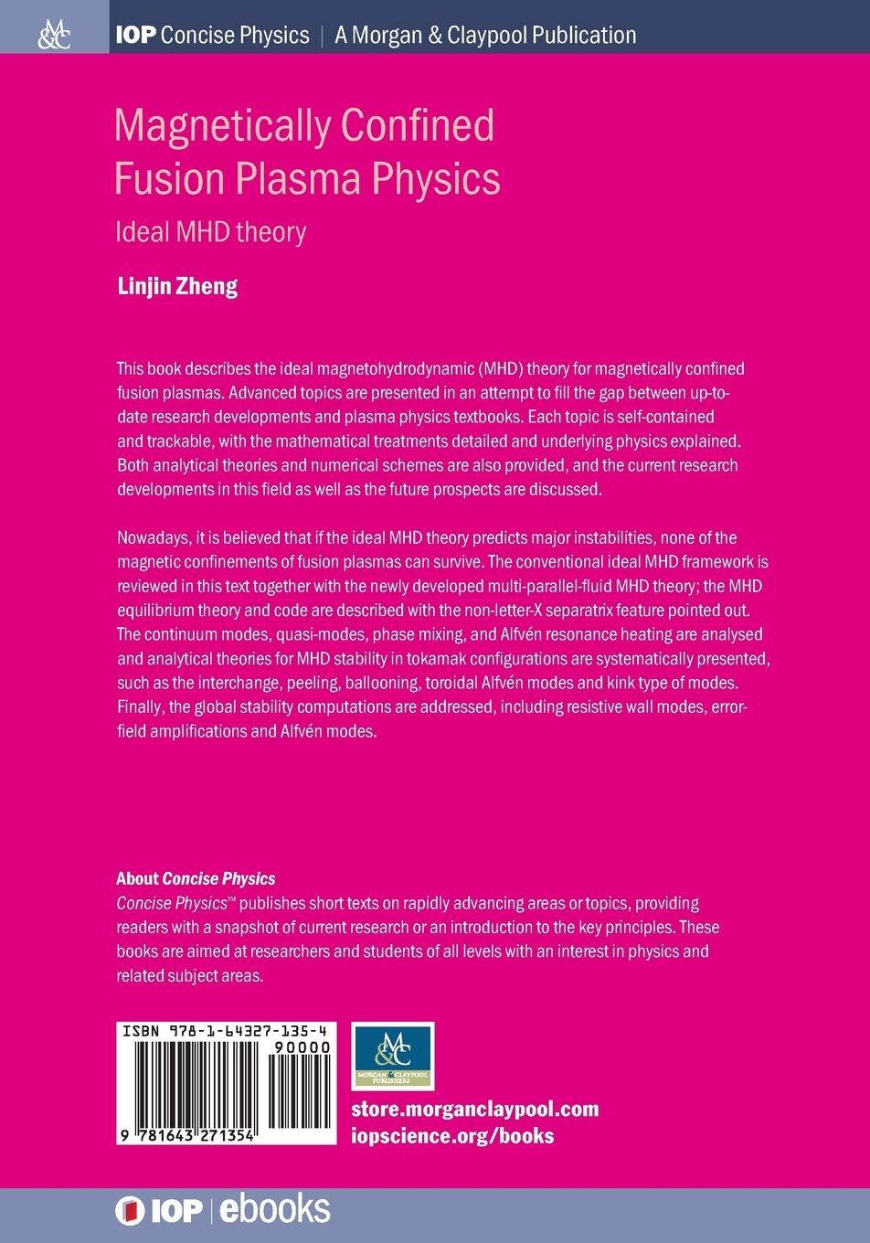 Rückseitencover Magnetically Confined Fusion Plasma Physics