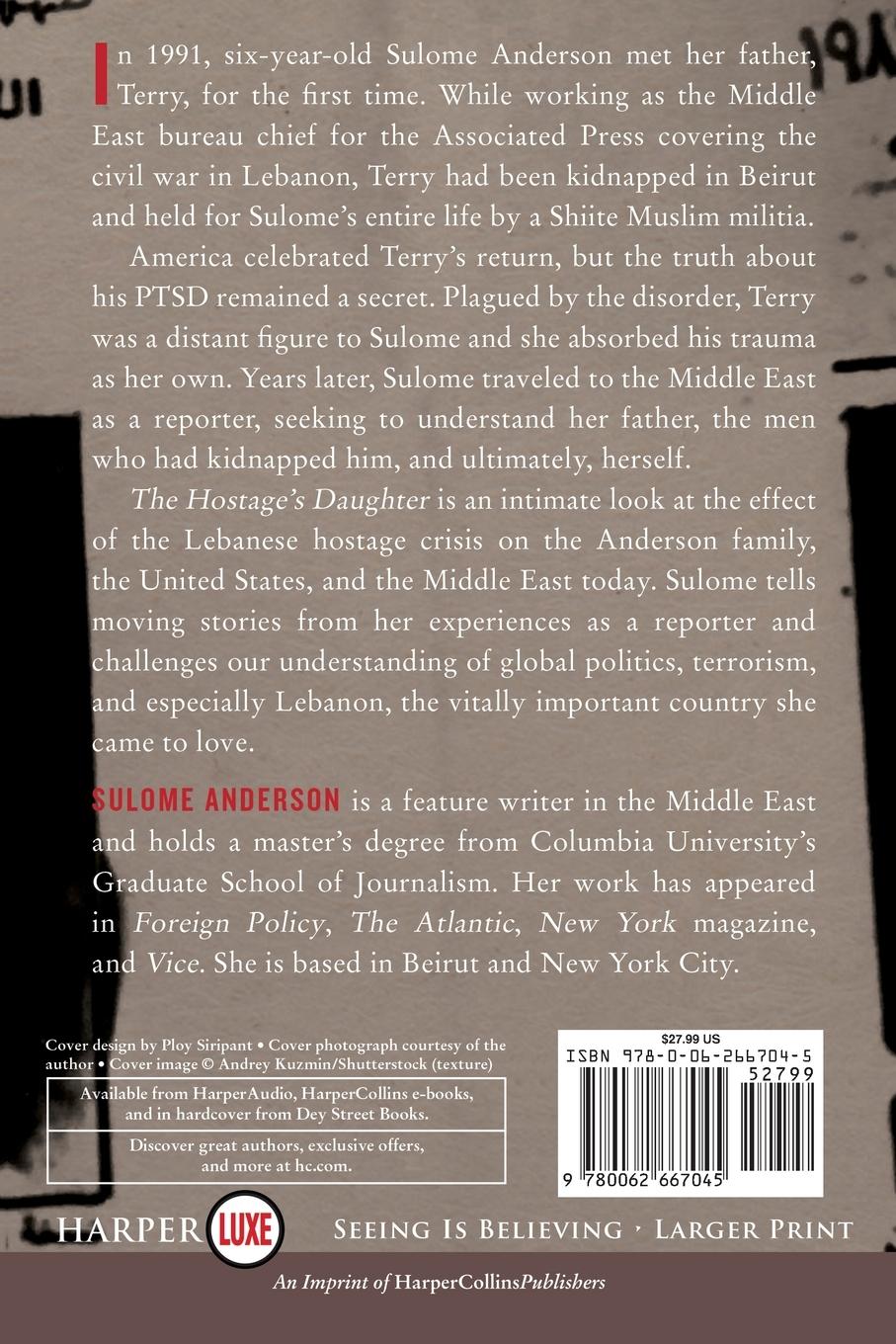 Rückseitencover HOSTAGE'S DAUGHTER