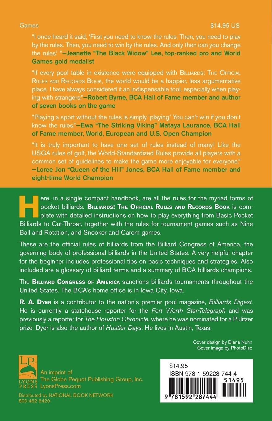 Rückseitencover Billiards, Revised and Updated