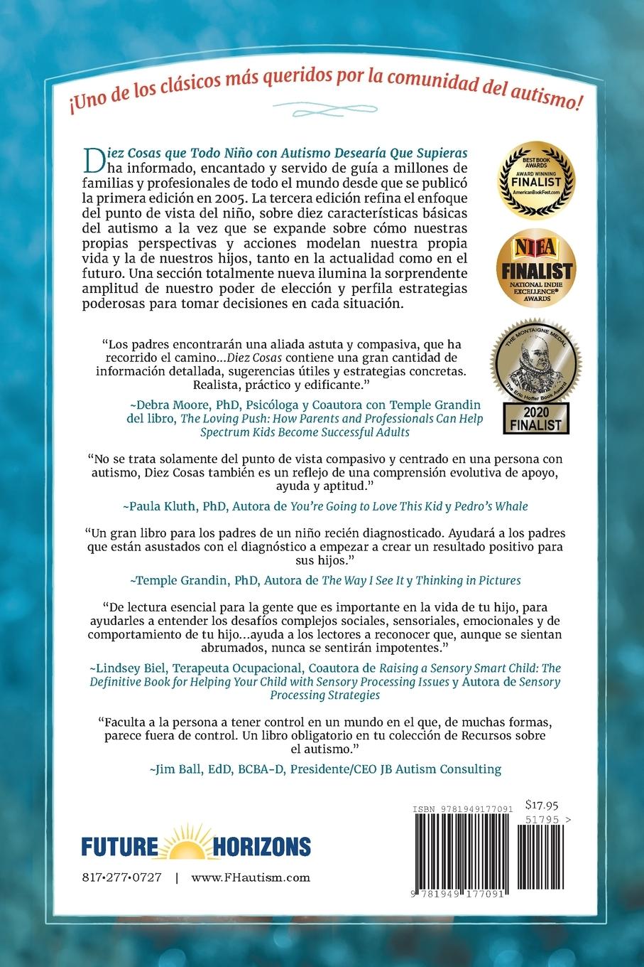 Rückseitencover Diez Cosas Que Todo Niño Con Autismo Desearía Que Supieras / Ten Things Every Child with Autism Wishes You Knew