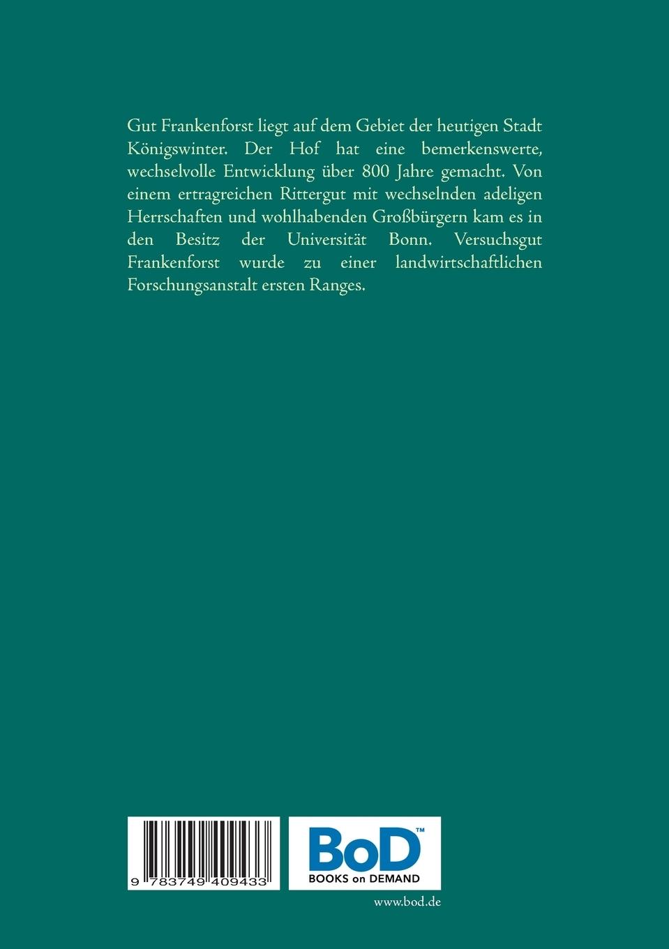 Rückseitencover Vom Rittergut zur landwirtschaftlichen Lehr- und Forschungsstation