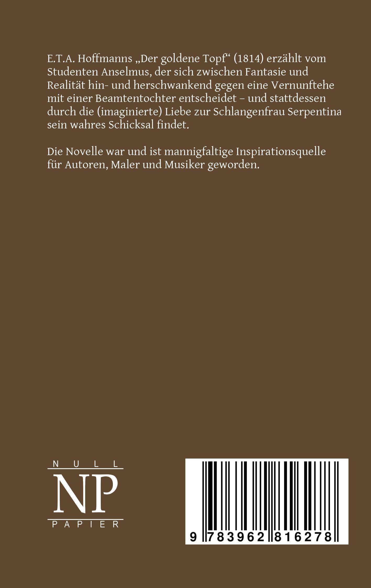 Rückseitencover Der goldne Topf