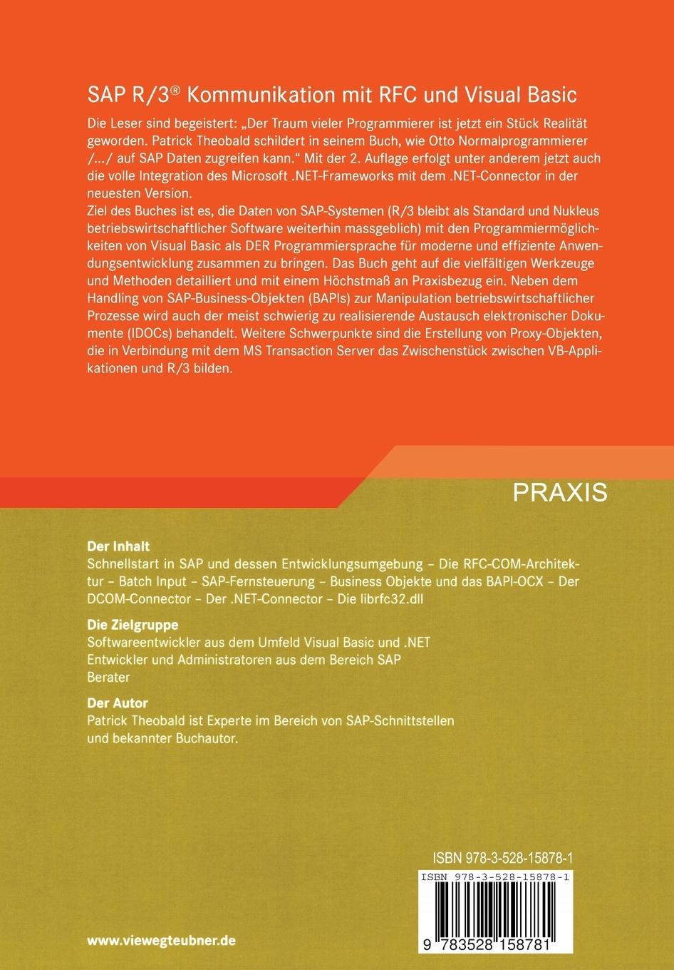 Rückseitencover SAP R/3® Kommunikation mit RFC und Visual Basic