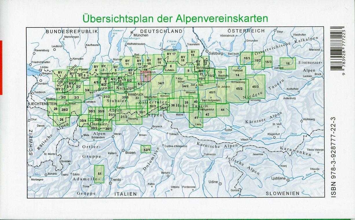 Beispielinhalt (Bild) DAV Alpenvereinskarte 06 Rofan 1 : 25 000