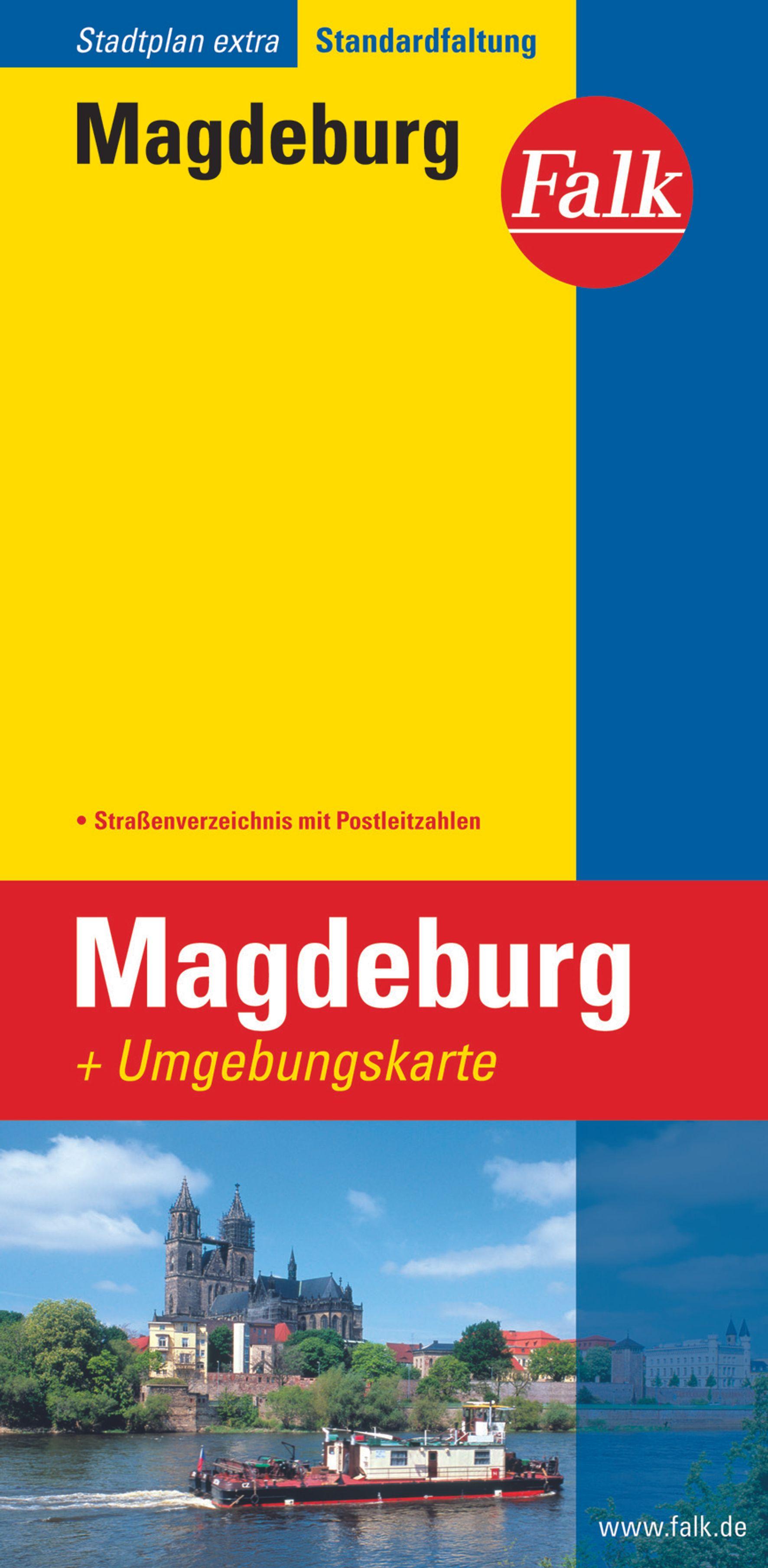 Vorderes Coverbild Falk Stadtplan Extra Standardfaltung Magdeburg 1:20 000