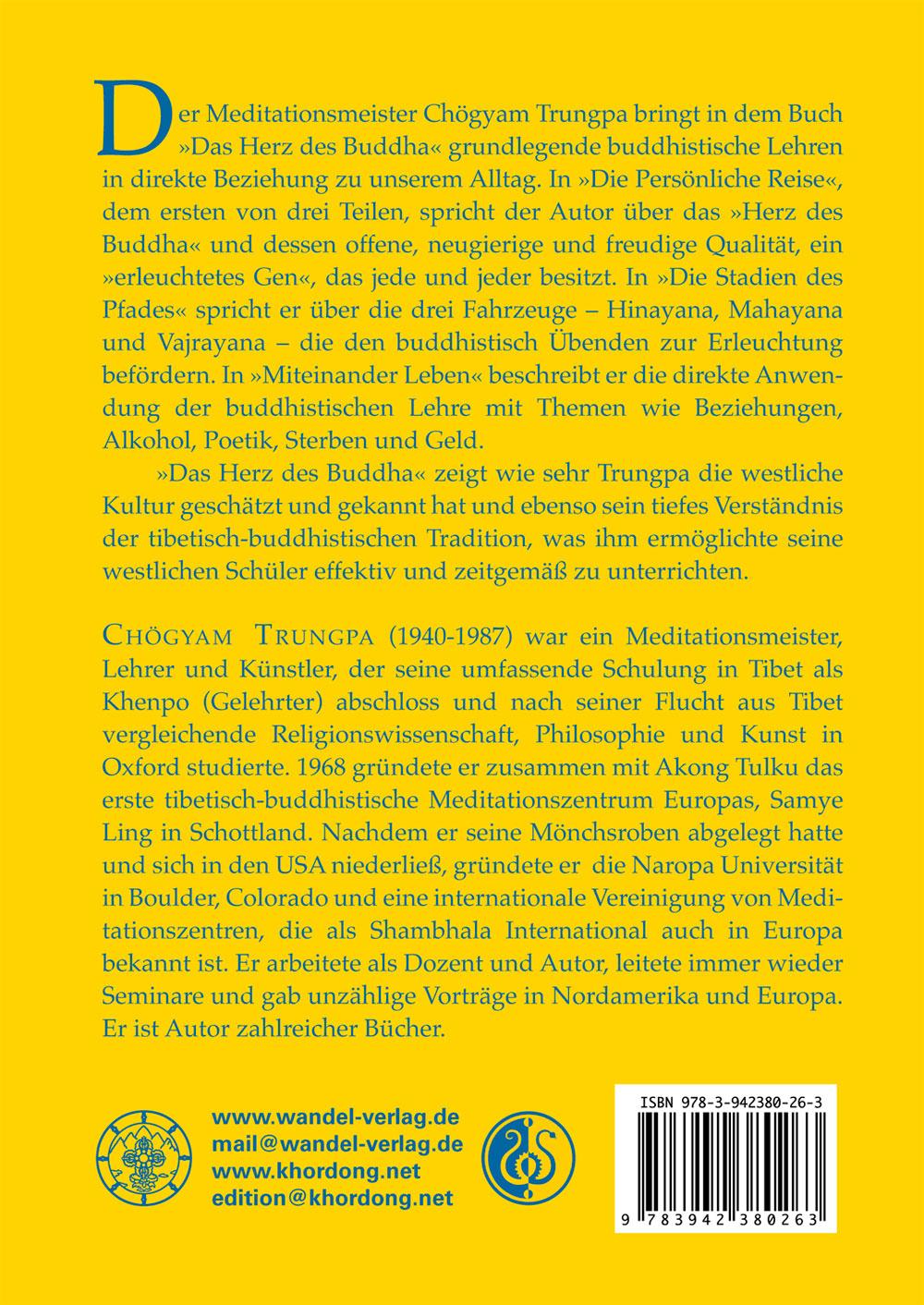 Rückseitencover Das Herz des Buddha