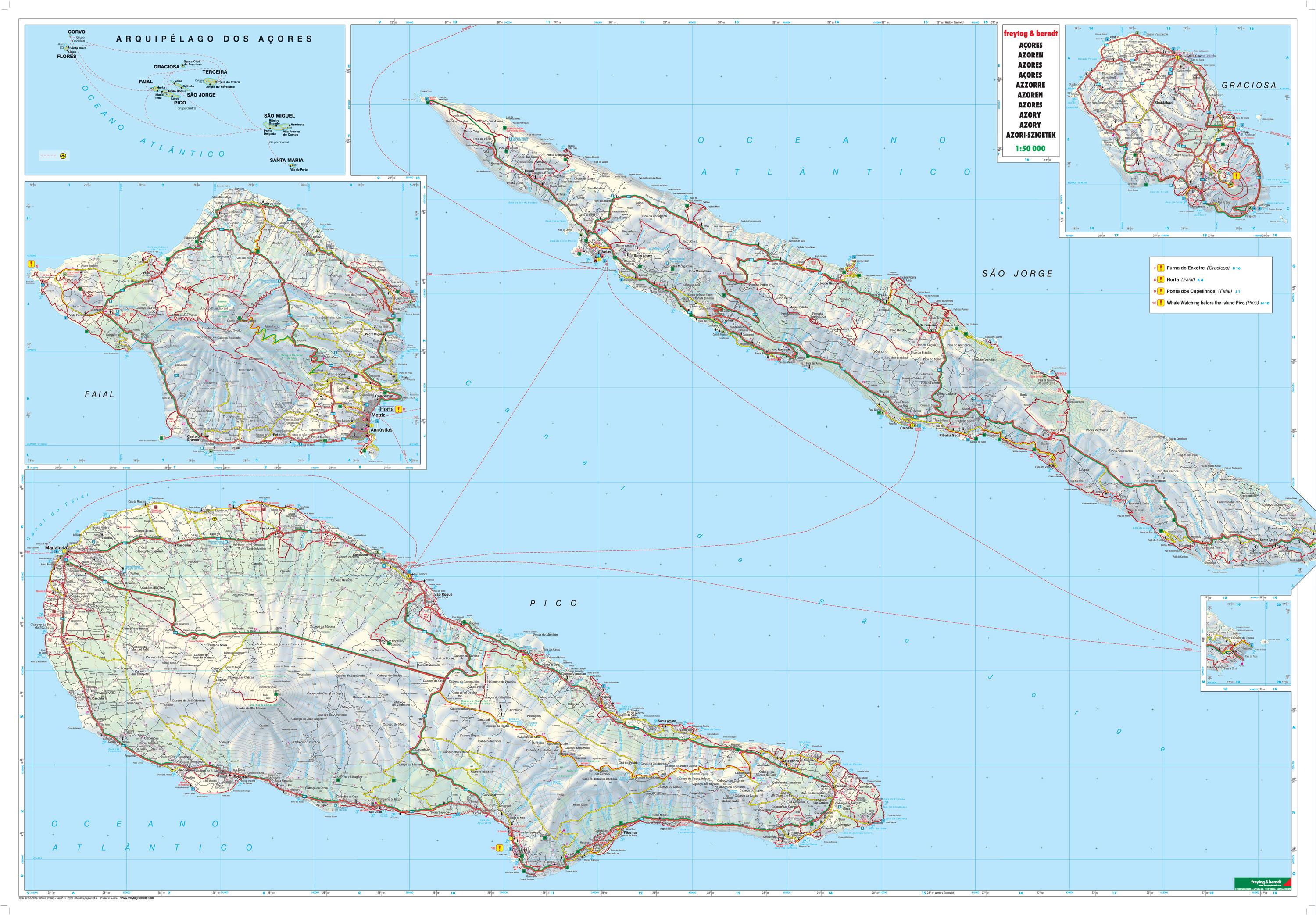 Beispielinhalt (Bild) Azoren Autokarte 1 : 50.000
