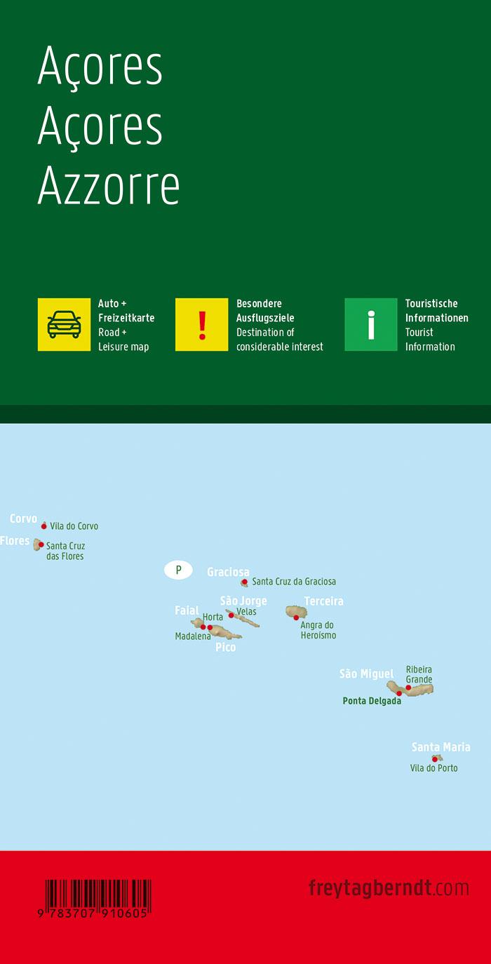 Rückseitencover Azoren Autokarte 1 : 50.000